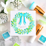 Pinkfresh Studio Tied with Cheer die & stencil bundle