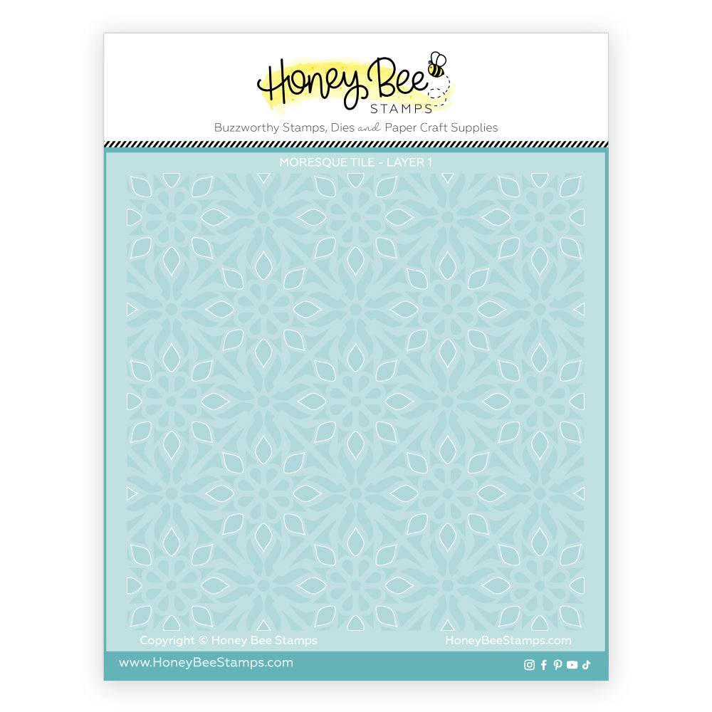Honey Bee Stamps Moresque Tile Layering Stencil (Set Of 4)