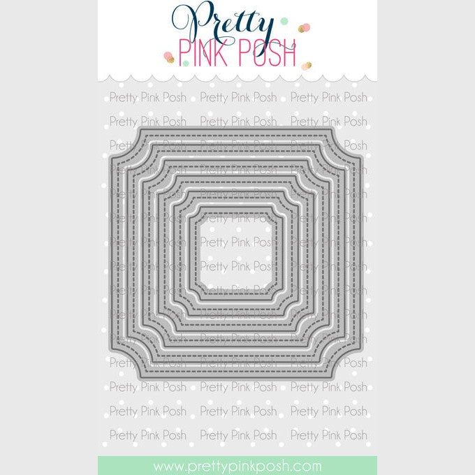Pretty Pink Posh Notched Squares