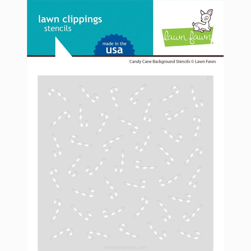 Lawn Fawn Candy Cane Background Stencils