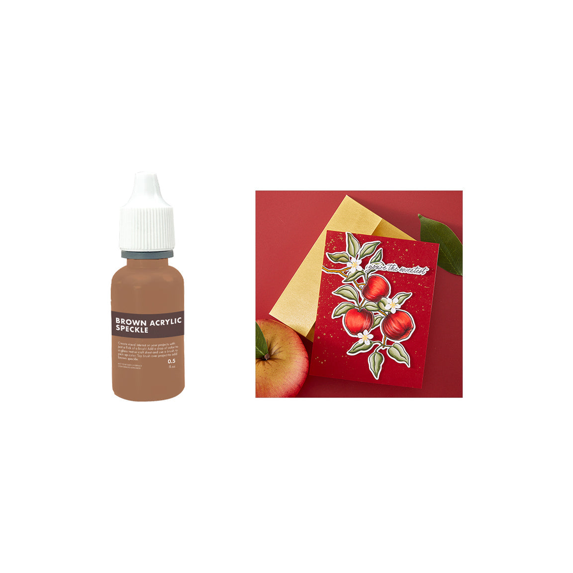 Spellbinders Hero Arts Brown Acrylic Speckle Ink
