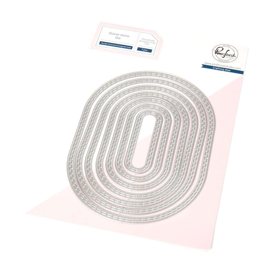 Pinkfresh Studio Double Stitched Elongated Oval Die