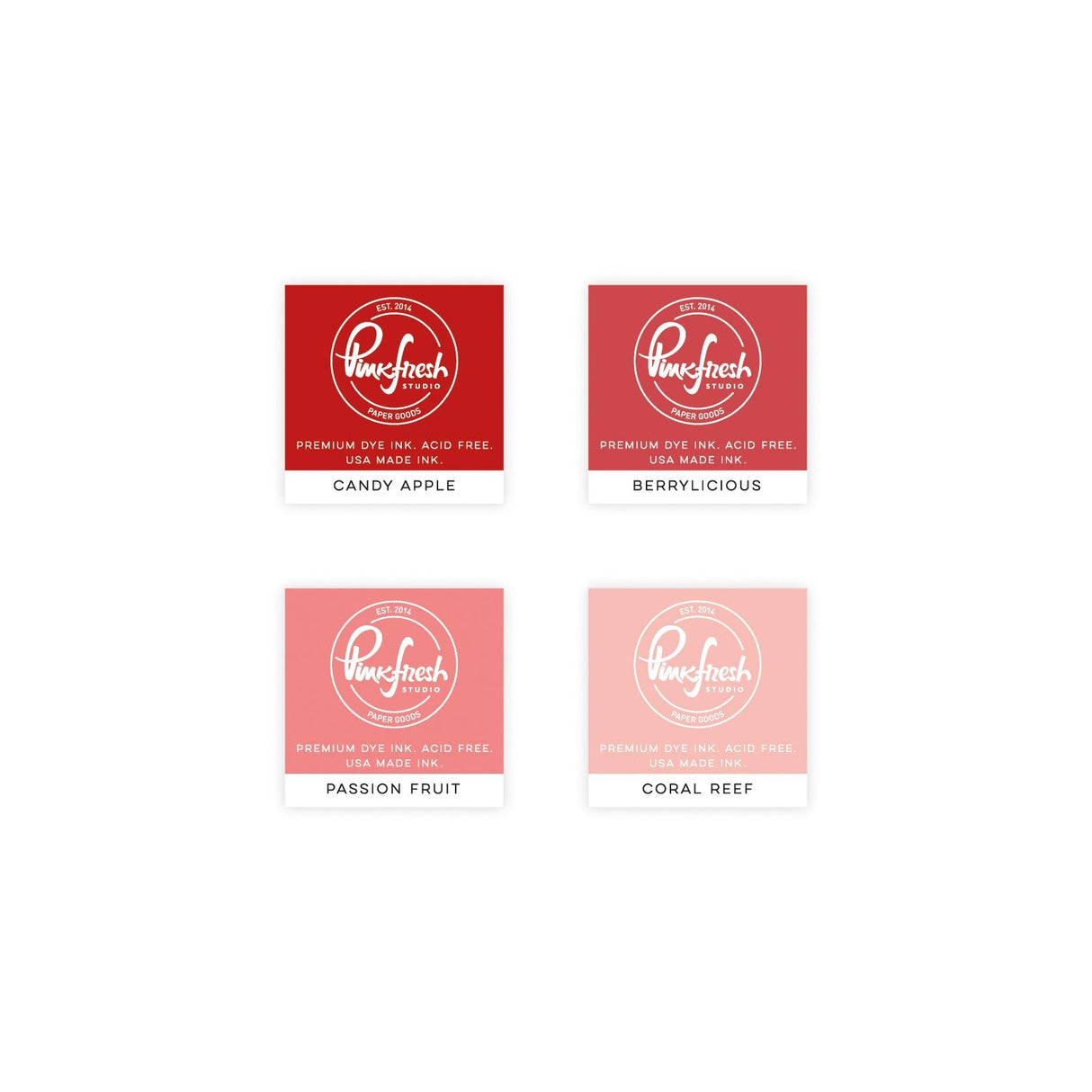 Pinkfresh Studio Premium Dye Ink Cube Pack: Heartbeat