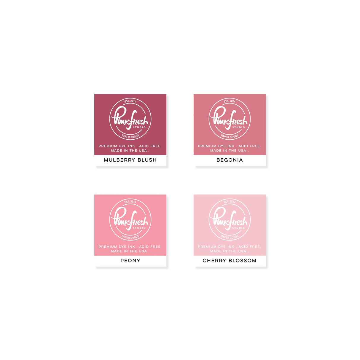 Pinkfresh Studio Premium Dye Ink Cube Pack: Rose Garden