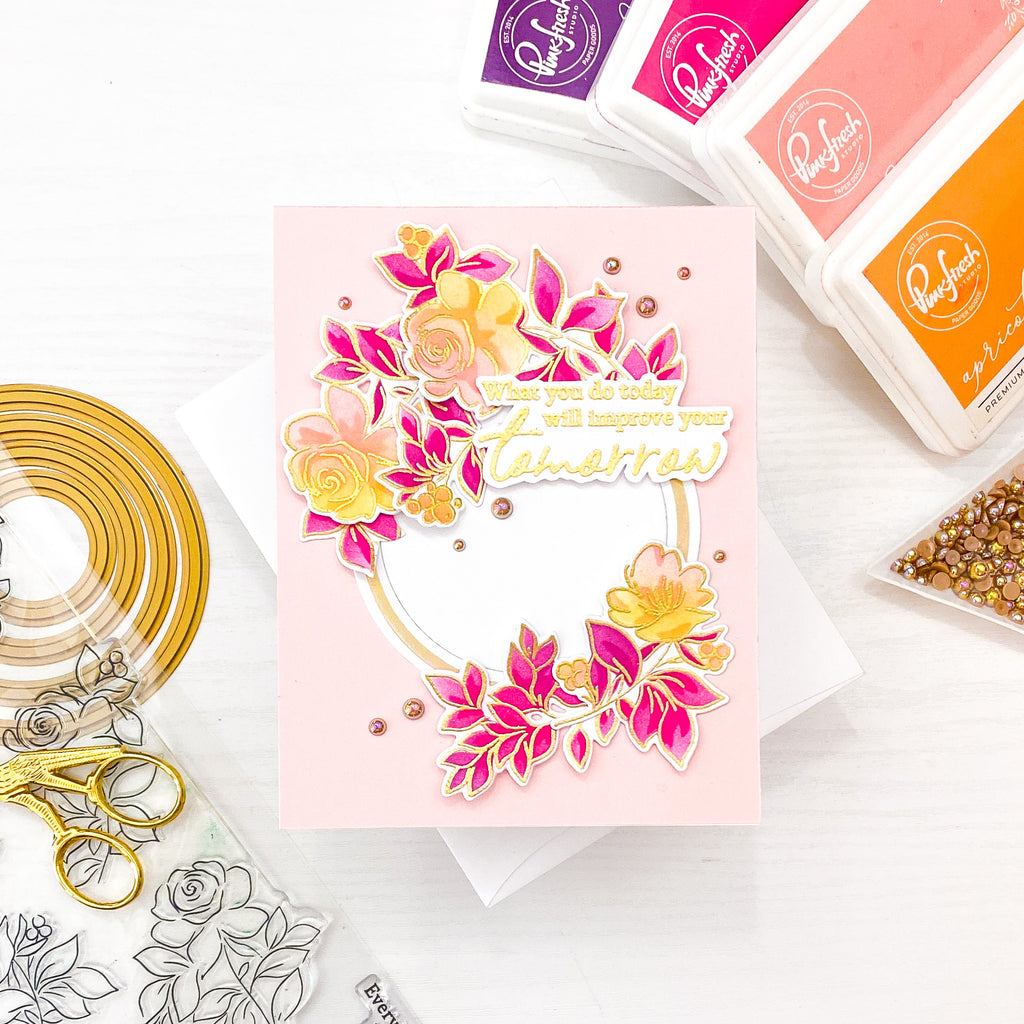 Pinkfresh Studio Nested Circles Hot Foil Plates and Die Set Bundle