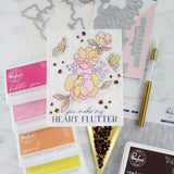 Pinkfresh Studio Butterflies in Bloom Stamp, Die, Stencil & Press Plate Bundle