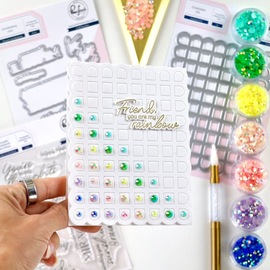 Pinkfresh Studio Scalloped Grid Coverplate Die