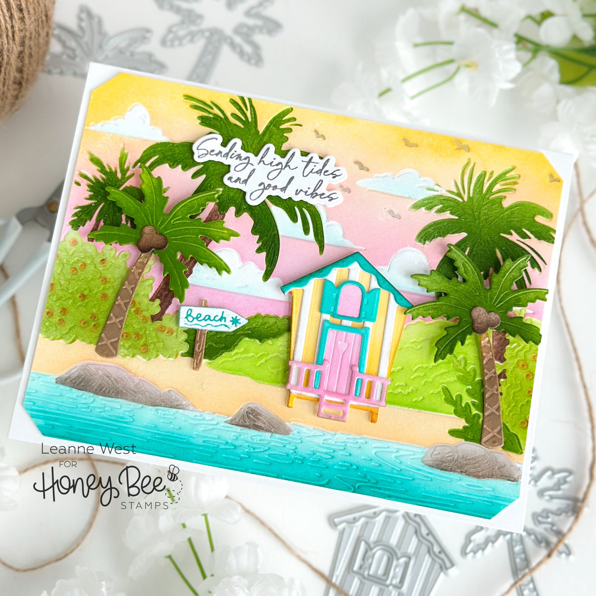 Honey Bee Stamps Lovely Layers: Beach Houses - Honey Cut