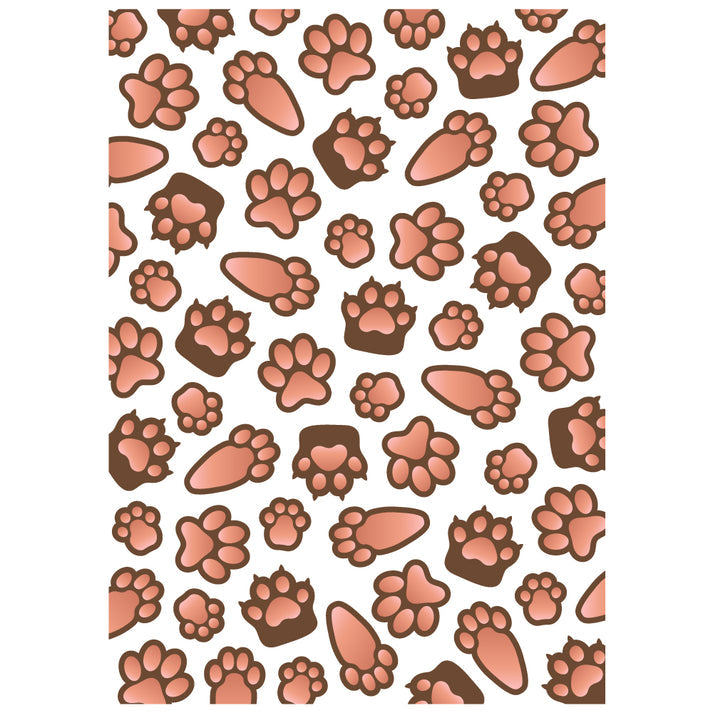 Honey Bee Stamps Paw Prints 3D Embossing Folder