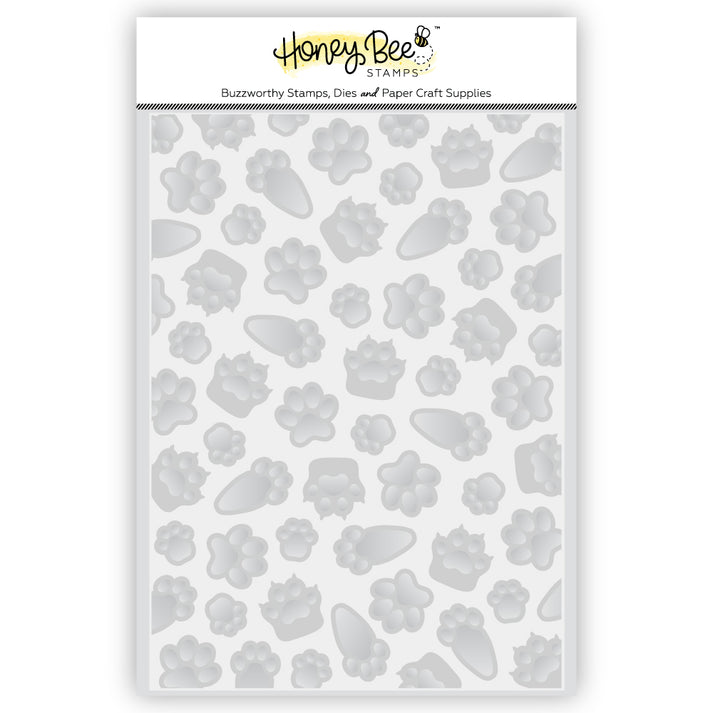 Honey Bee Stamps Paw Prints 3D Embossing Folder