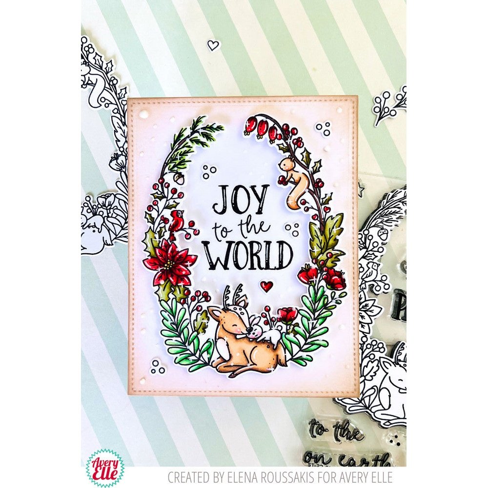 Avery Elle Peaceful Frame Clear Stamp & Die Set Bundle