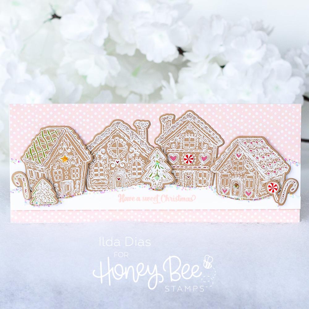 Honey Bee Sprinkled with Joy 4 x 4 Stamp and Honey Cuts Die Set Bundle