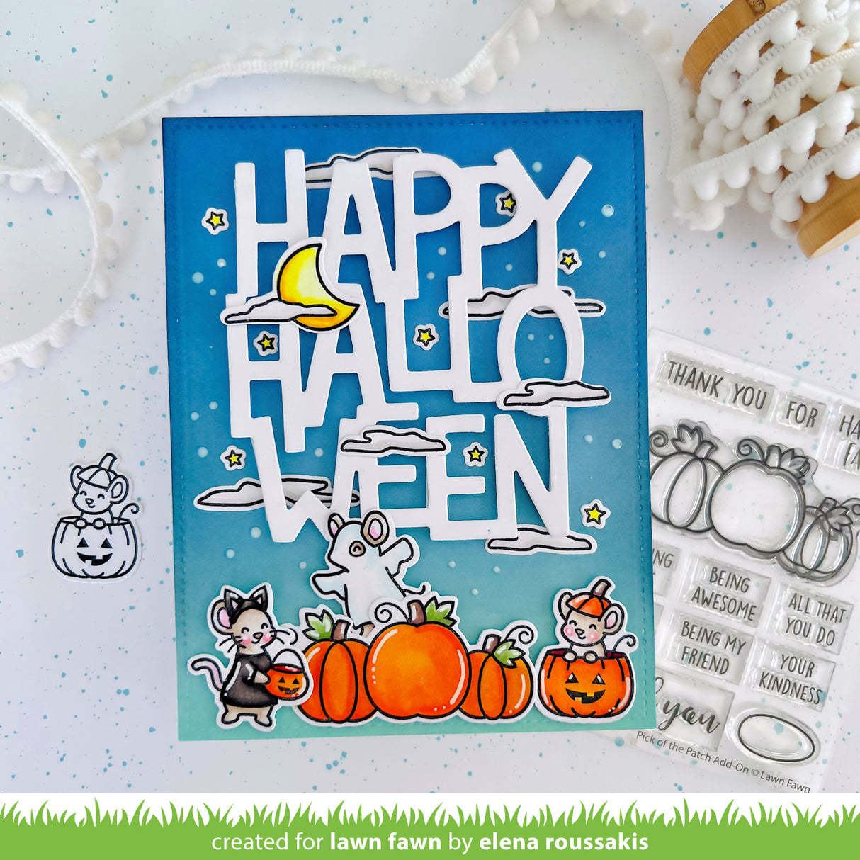 Lawn Fawn pick of the patch add-on Stamp