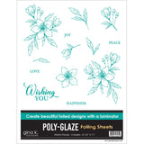 Gina K Designs Poly-Glaze Foiling Sheets - Wishful Florals