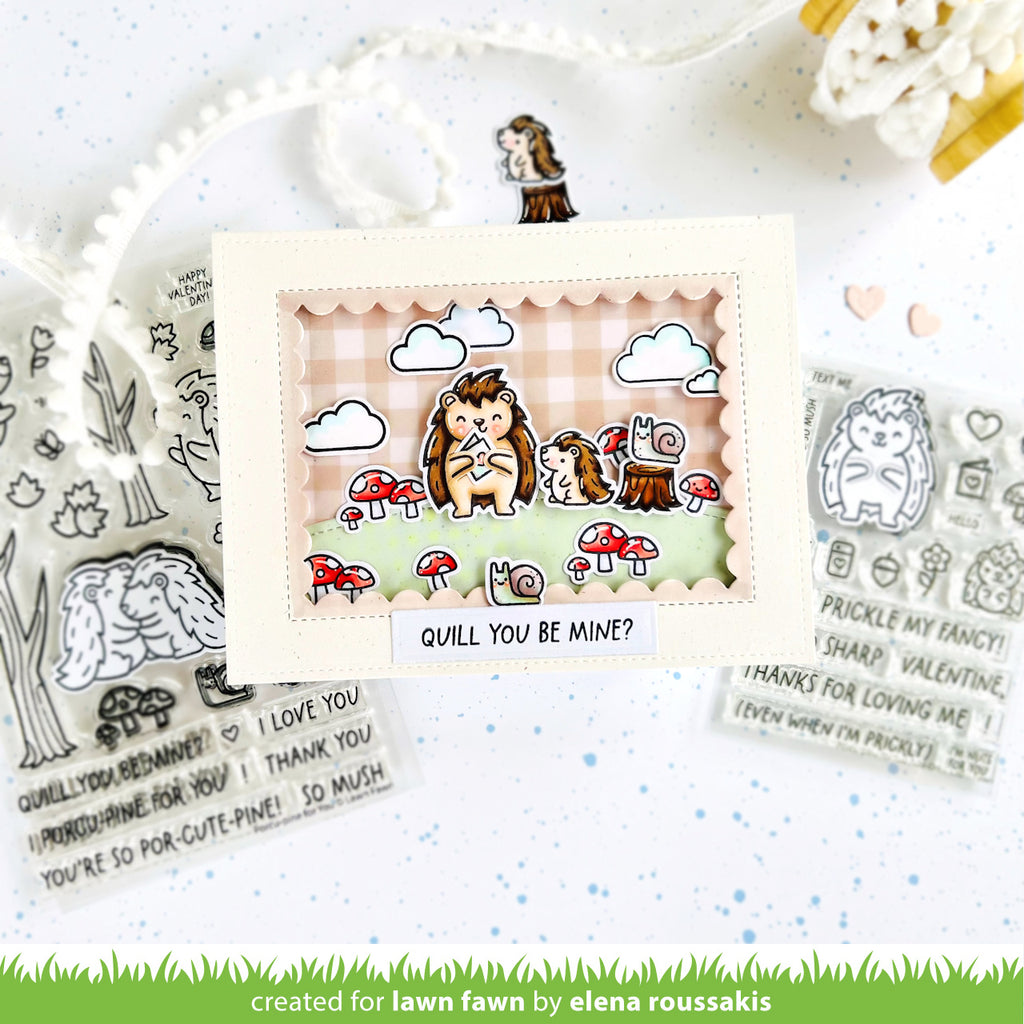 Lawn Fawn Porcu-Pine for You Add-on Stamp Set