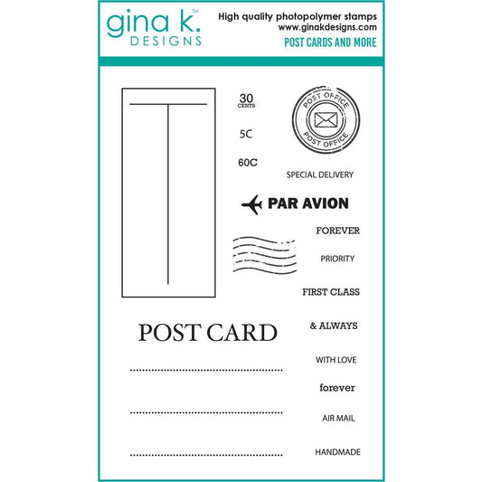 Gina K Designs Post Cards and More Stamp Set