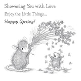 Spellbinders Flower Shower Cling Rubber Stamp Set - House-Mouse Spring has Sprung Collection