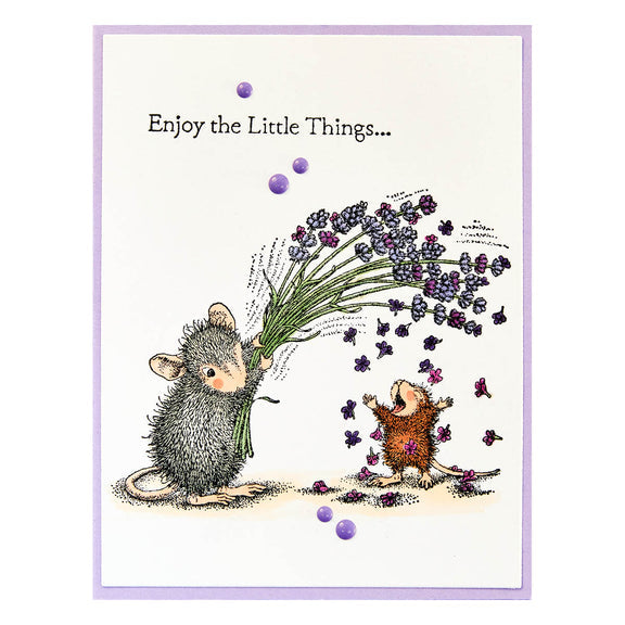 Spellbinders Flower Shower Cling Rubber Stamp Set - House-Mouse Spring has Sprung Collection