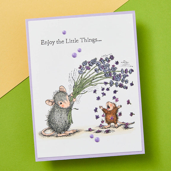 Spellbinders Flower Shower Cling Rubber Stamp Set - House-Mouse Spring has Sprung Collection