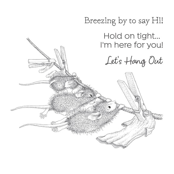 Spellbinders Breezy Day Cling Rubber Stamp Set - House-Mouse Spring has Sprung Collection