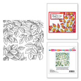 Spellbinders Stampendous Leafy Lines Cling Rubber Stamp - Beautiful Backgrounds Collection