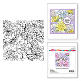 Spellbinders Stampendous Floral Garden Cling Rubber Stamp Set - Beautiful Backgrounds Collection