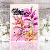 Pinkfresh Studio Grateful Greenery Stamp, Die, Stencil & Press Plate Bundle