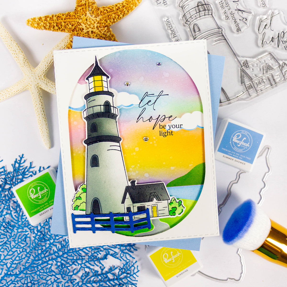 Pinkfresh Studio Guiding Light Stamp Die & Stencil Bundle