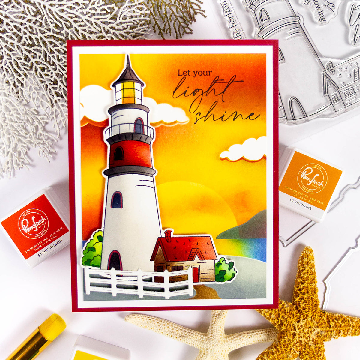Pinkfresh Studio Guiding Light Stamp Die & Stencil Bundle