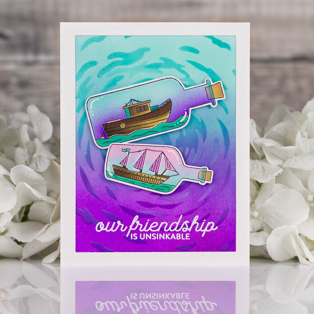 Pinkfresh Studio Message in a Bottle stamp