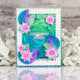Pinkfresh Studio Tranquil Water Lilies stencil
