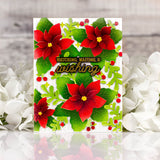 Pinkfresh Studio Whispers of Poinsettia stencil