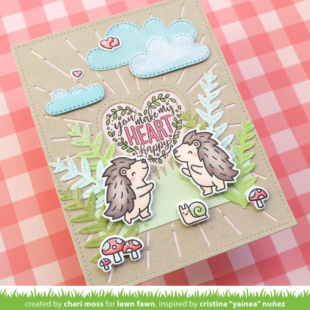 Lawn Fawn Radiant Heart Backdrop Die