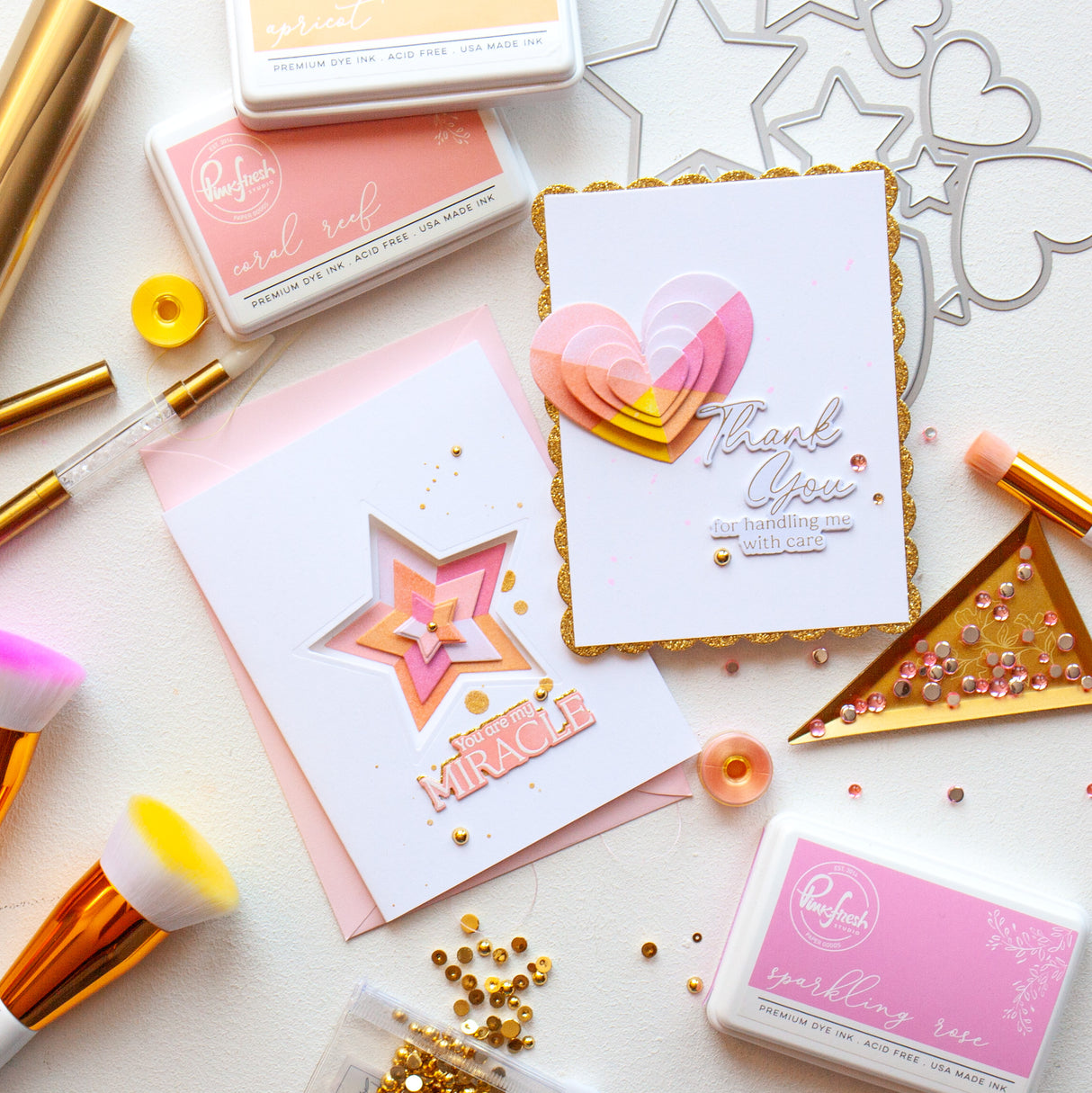 Pinkfresh Studio Radiating Hearts & Stars Bundle