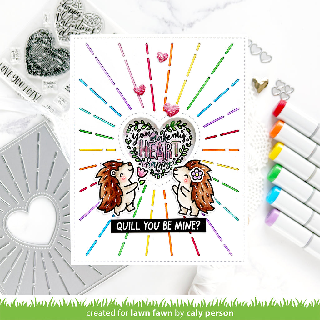 Lawn Fawn Magic Heart Messages Stamp Set