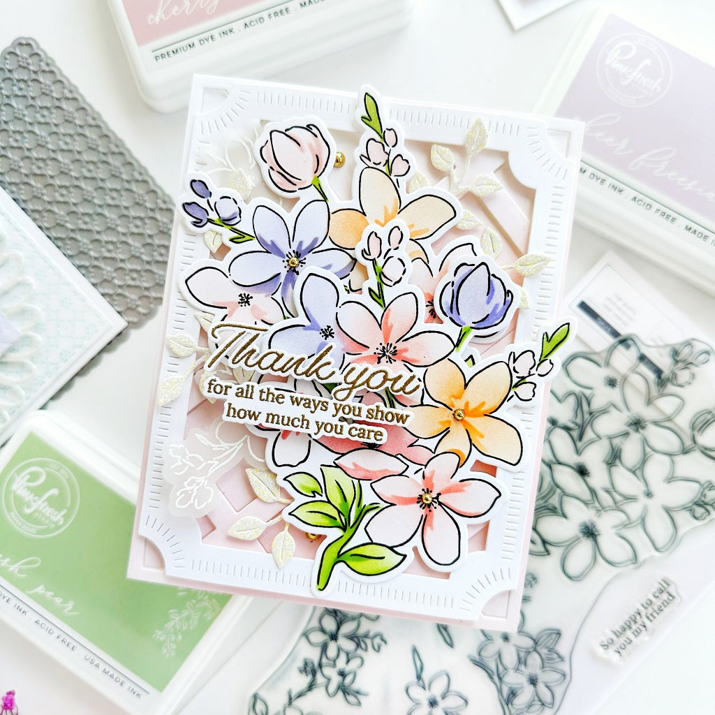 Pinkfresh Studio Sakura Stamp, Die, Stencil and Washi Bundle