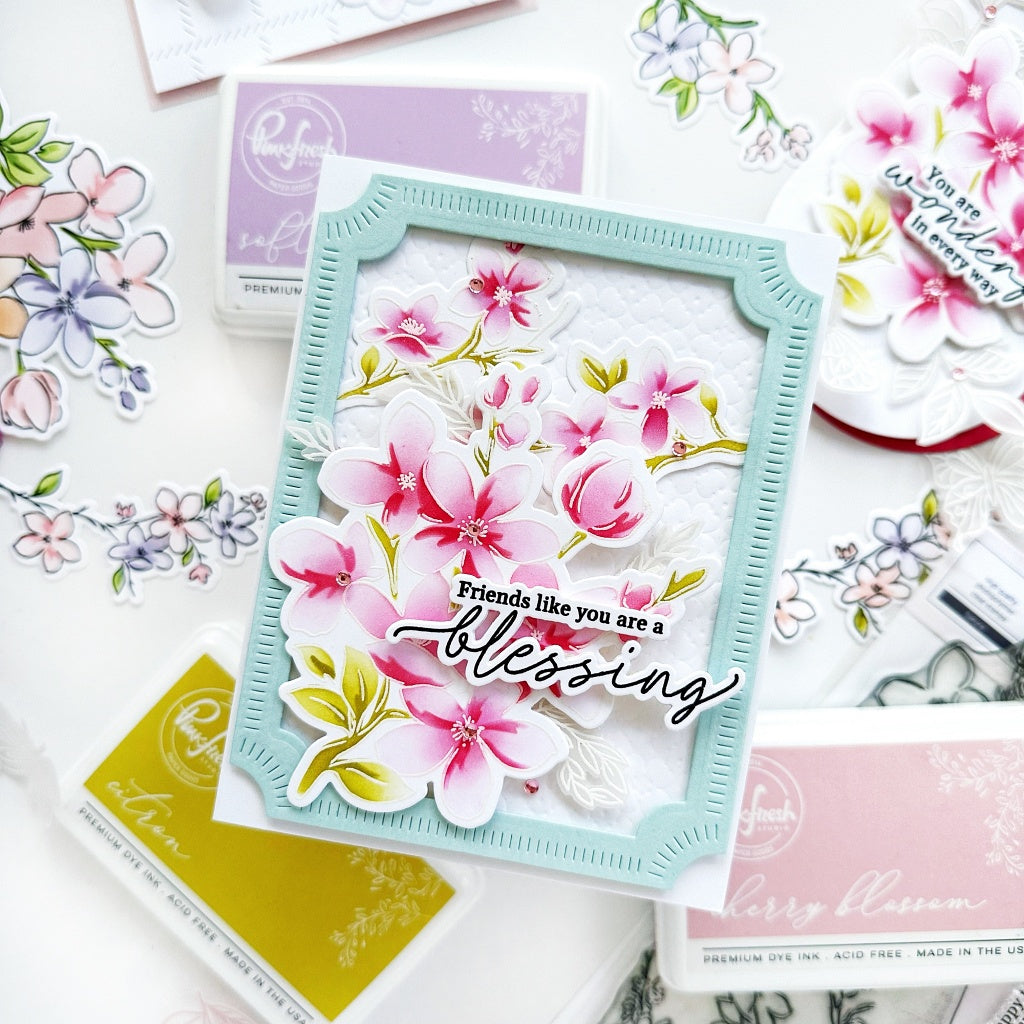 Pinkfresh Studio Sakura Stamp, Die, Stencil and Washi Bundle