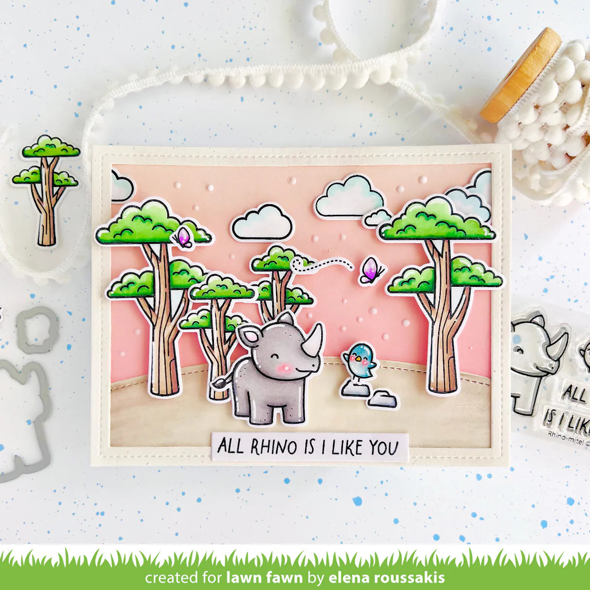 Lawn Fawn rhino-mite! stamp