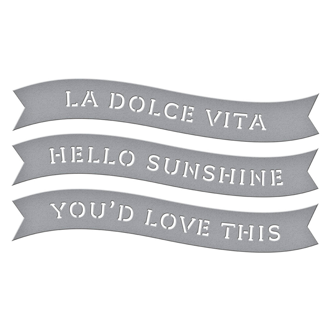 Spellbinders La Dolce Vita Banners Etched Dies from the La Dolce Vita Collection