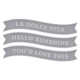 Spellbinders La Dolce Vita Banners Etched Dies from the La Dolce Vita Collection