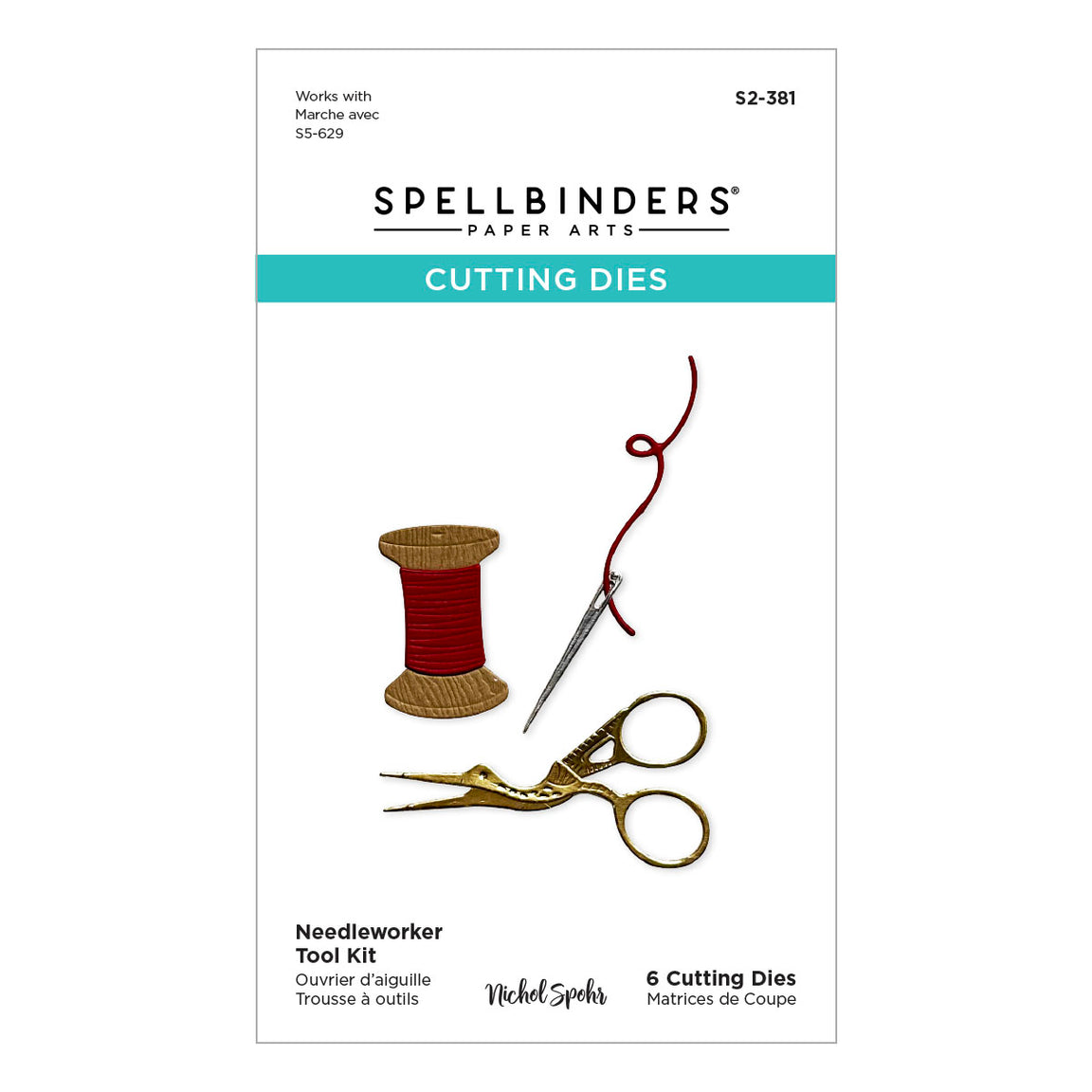 Spellbinders Needleworker Tool Kit Etched Dies - Nichol's Needlework Collection