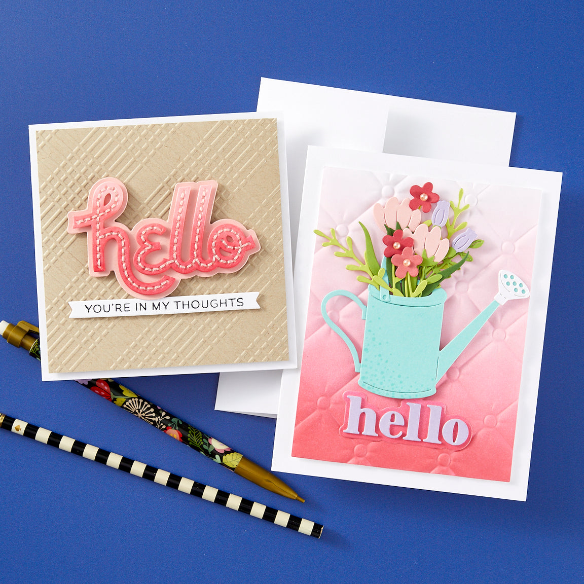 Spellbinders Stitched Hello Etched Dies - Out and About Collection