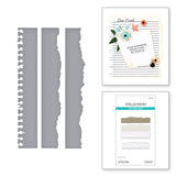 Spellbinders Torn Paper Edges Etched Dies from the Take Note Collection