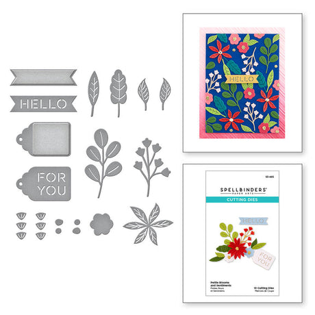 Spellbinders Petite Blooms and Sentiments - Merry & Bright Collection