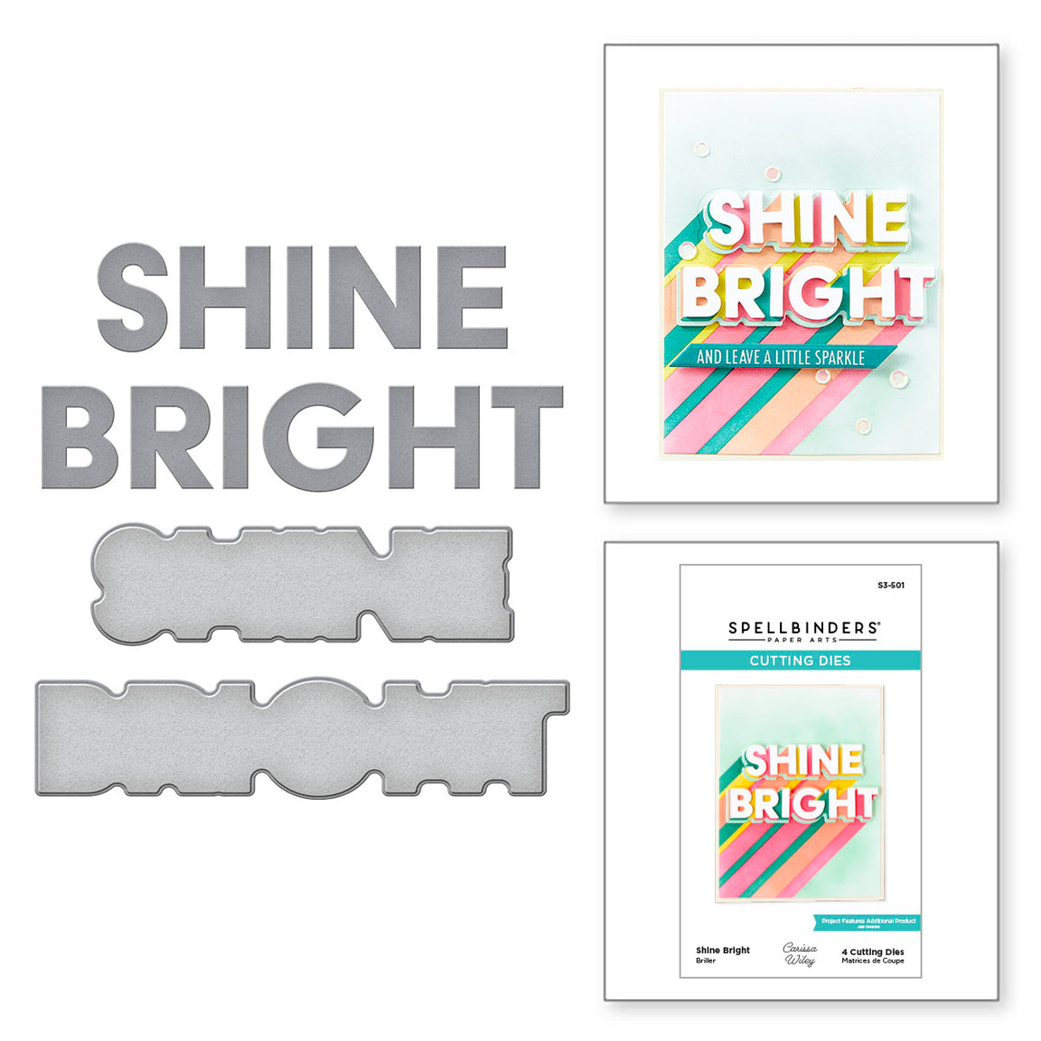 Spellbinders Shine Bright Etched Dies - Shine Bright Collection by Carissa Wiley