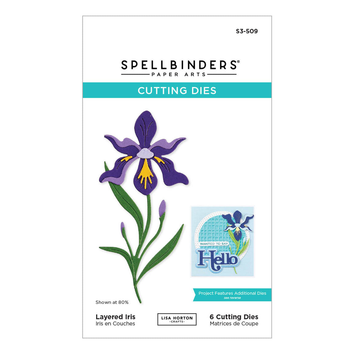 Spellbinders Layered Iris Etched Dies - Spotlight Frames and Florals Collection