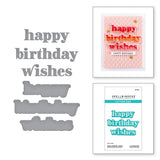 Spellbinders Happy Birthday Wishes Etched Dies - Out and About Collection