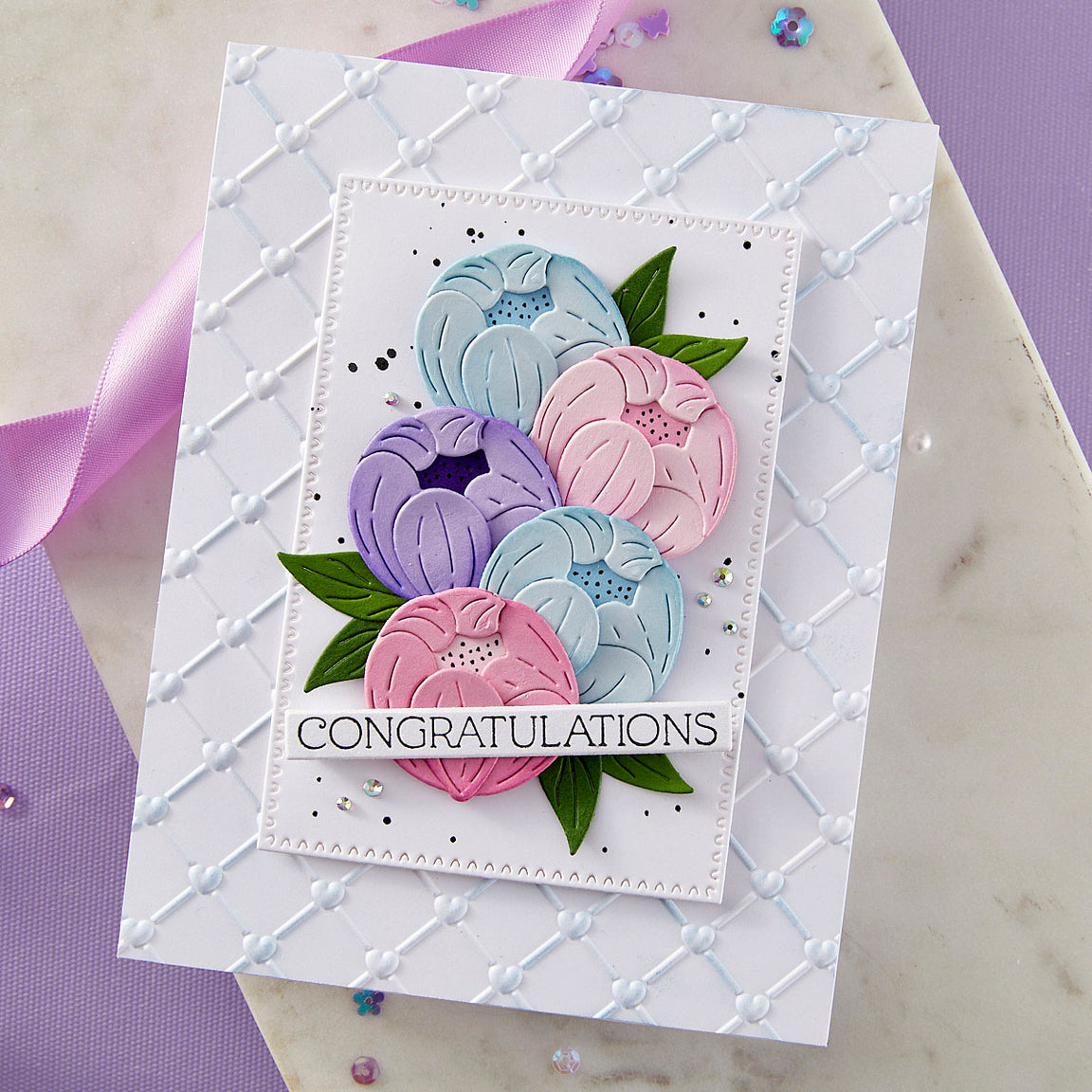 Spellbinders Cross My Heart 3D Embossing Folder - Gorgeous You Collection