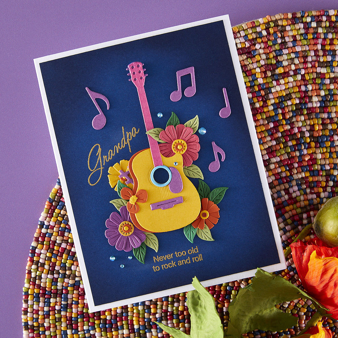 Spellbinders Mini Guitar Etched Dies from the Bibi's Musical Notes Collection by Bibi Cameron