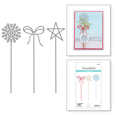 Spellbinders Sealed Holiday Squiggles Etched Dies - Sealed for the Holidays Collection